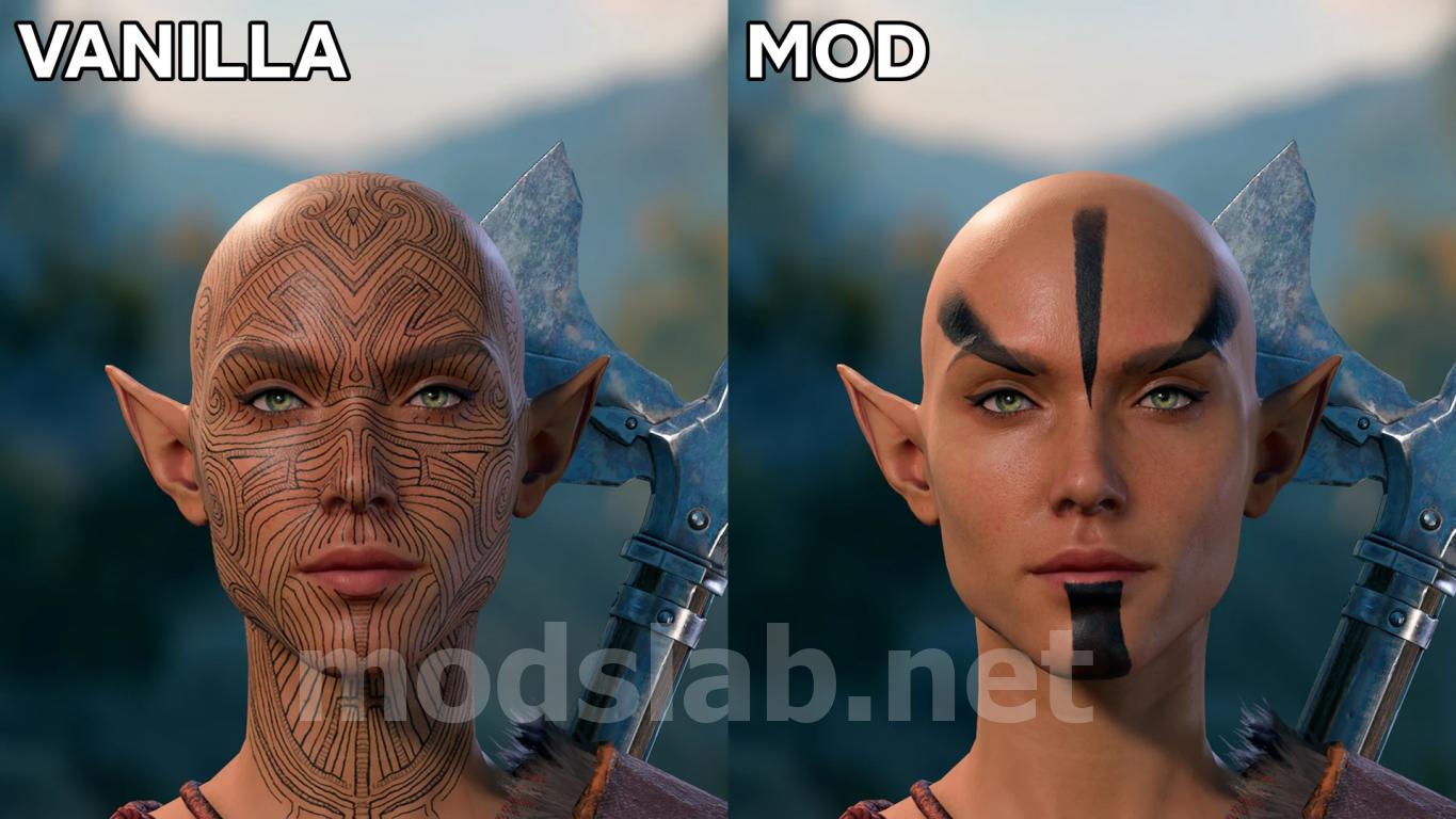 Download Tattoo Replacements for Baldur's Gate 3