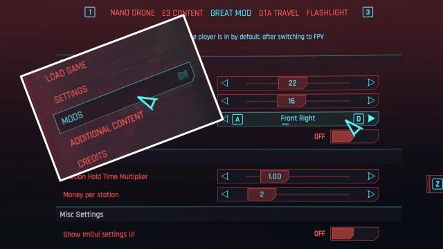 Native Settings UI for Cyberpunk 2077