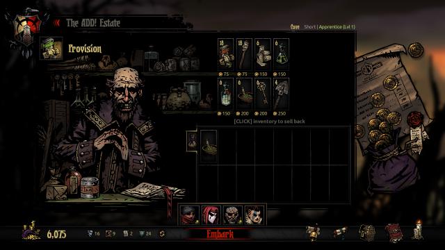 Tidy Provisions for Darkest Dungeon