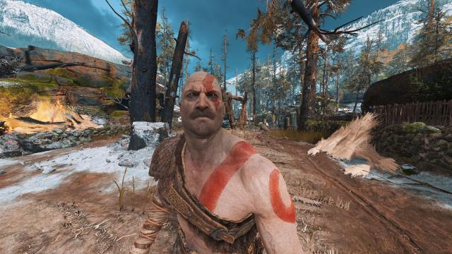 Kratos No Eyebrows No Beard for God Of War