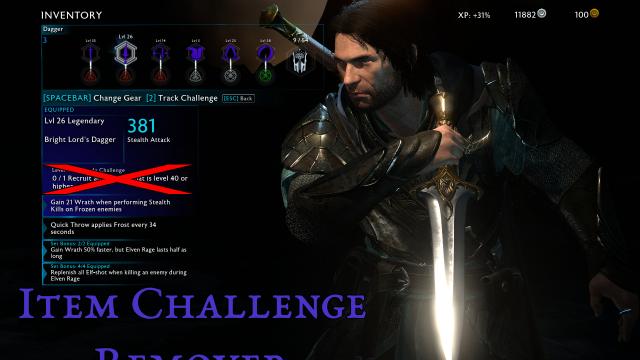 Item Challenge Remover for Middle Earth: Shadow Of War