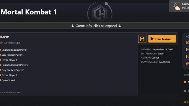 Mortal Kombat 1 Trainer [CheatHappens] for Mortal Kombat 1