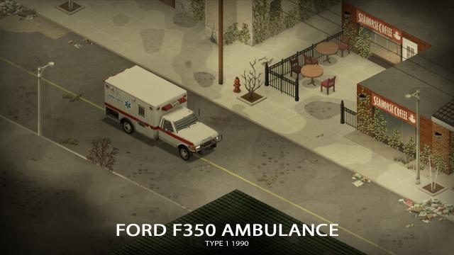 '90 Ford F350 Ambulance for Project Zomboid