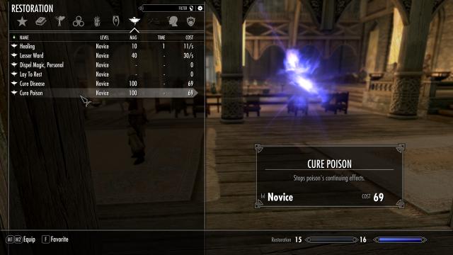 Cure Poison Spell for Skyrim SE-AE