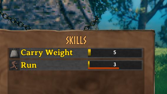 Carry Weight Skill for Valheim