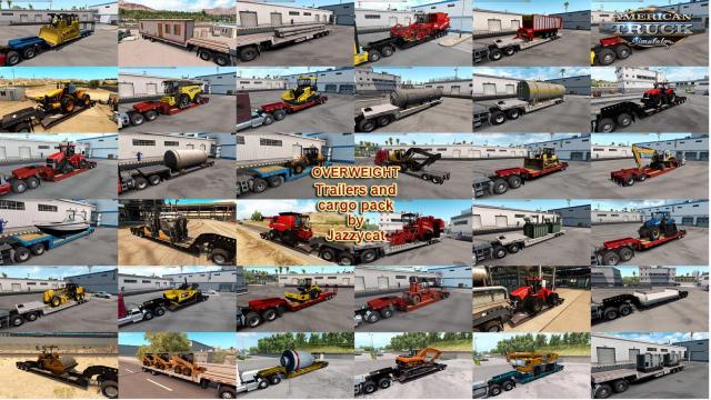 Overweight Trailers and Cargo Pack for American Truck Simulator