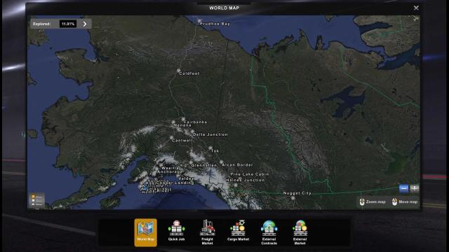 Alaska Map для American Truck Simulator