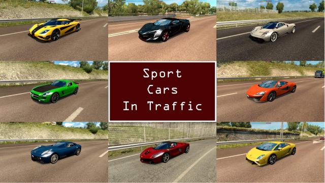 Sport Cars Traffic Pack для American Truck Simulator