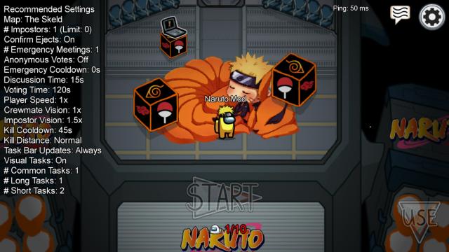 Скин Наруто / Naruto Mod для Among Us