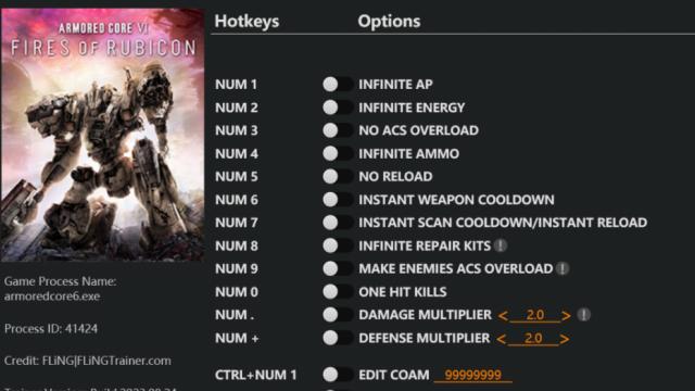 Armored Core 6: Fires of Rubicon Trainer 16+ By Fling for Armored Core™ VI Fires Of Rubicon™