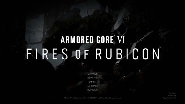 Armored Core 6 Title Skip