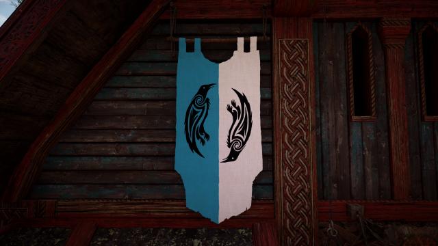 Ретекстур флага клана ворона / Raven Clan Banners Retexture для Assassin's Creed Valhalla