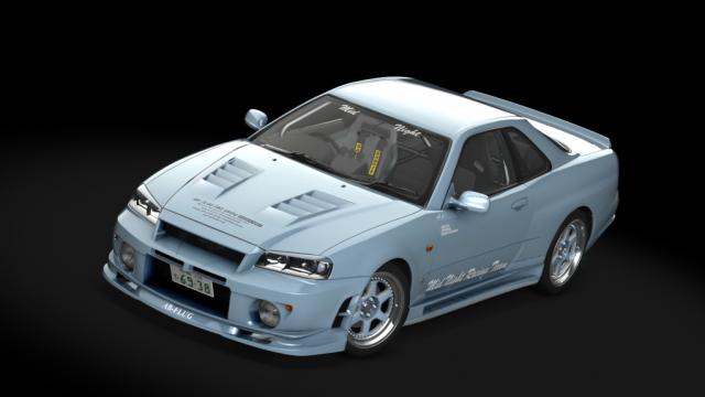 Nissan Skyline GTR R34 Mid Night Abflug