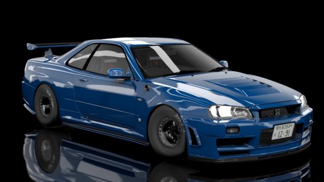 Nissan Skyline GTR R34 V-Spec Drag - Tinko Built - MkElite High Boost Tuned 6 Sec for Assetto Corsa