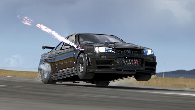 Nissan Skyline GTR R34 V-Spec Drag - Tinko Built - MkElite High Boost Tuned 6 Sec for Assetto Corsa