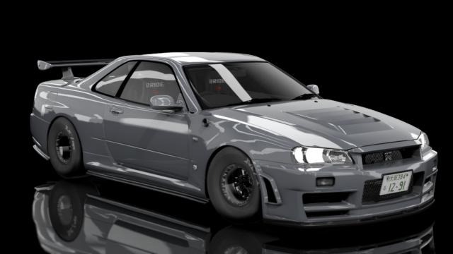 Nissan Skyline GTR R34 V-Spec Drag - Tinko Built - MkElite High Boost Tuned 6 Sec for Assetto Corsa