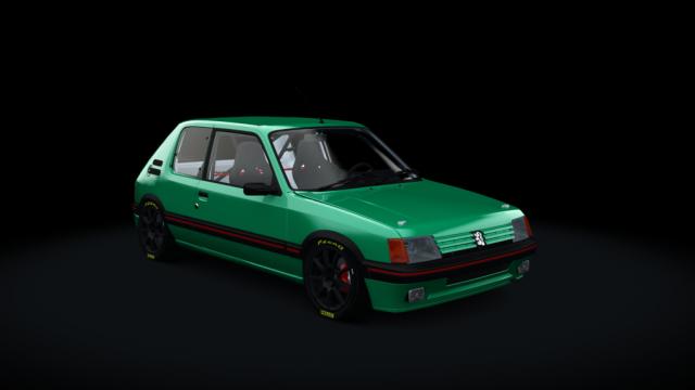 Peugeot 205 GTI 1.9 Gutmann T16v 222cv для Assetto Corsa