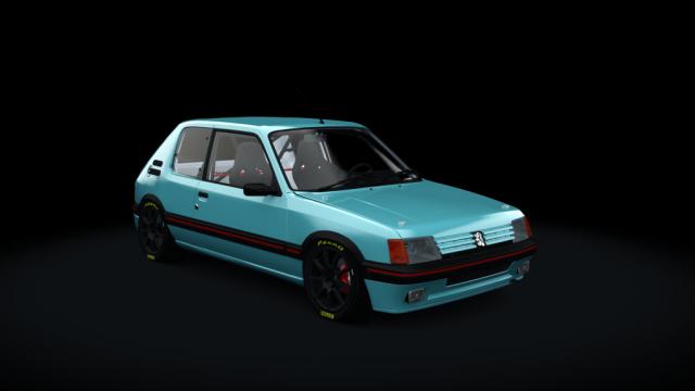 Peugeot 205 GTI 1.9 Gutmann T16v 222cv для Assetto Corsa
