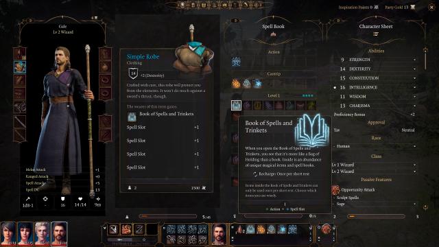 Gale's Book of Spells and Trinkets for Baldur's Gate 3