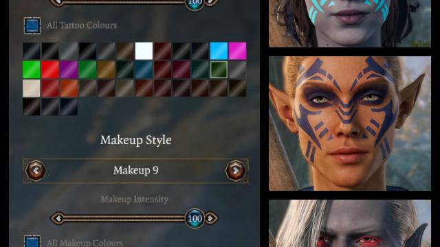 Padme's Character Creation Added Colours for Baldur's Gate 3