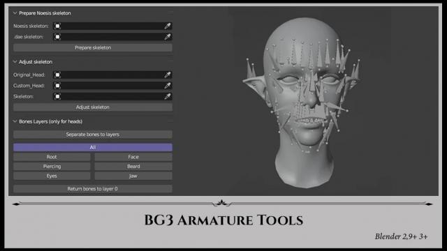 BG3 Armature Tools for Blender for Baldur's Gate 3
