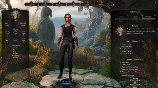 Biker Outfit and 3 Black Outfits For Human Elf Tiefling and Githyanki Women for Baldur's Gate 3