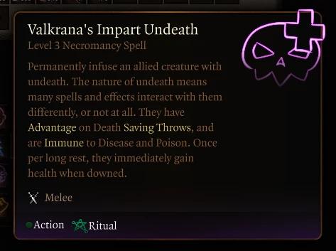 Valkrana's Spellbook - 7 New Necromancy Spells для Baldur's Gate 3