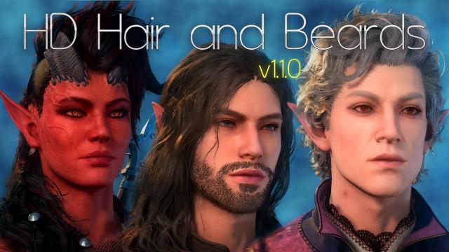 HD Hair and Beards v1.1.0 for Baldur's Gate 3