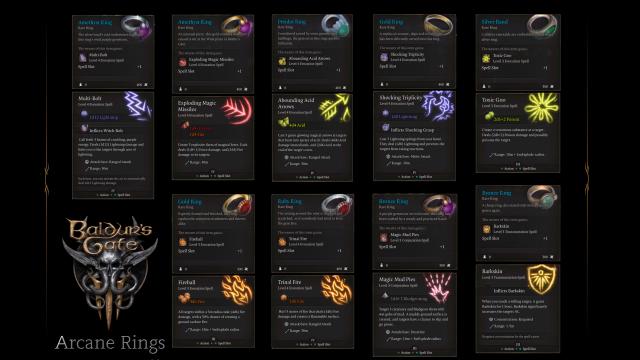 Arcane Rings for Baldur's Gate 3