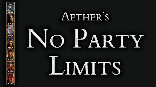 Aether's No Party Limits for Baldur's Gate 3