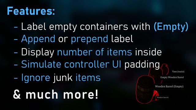 Preemptively Label Containers для Baldur's Gate 3