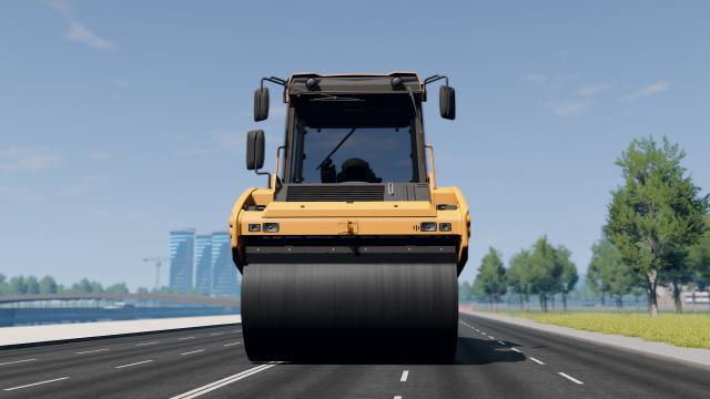 Giant road roller для BeamNG Drive