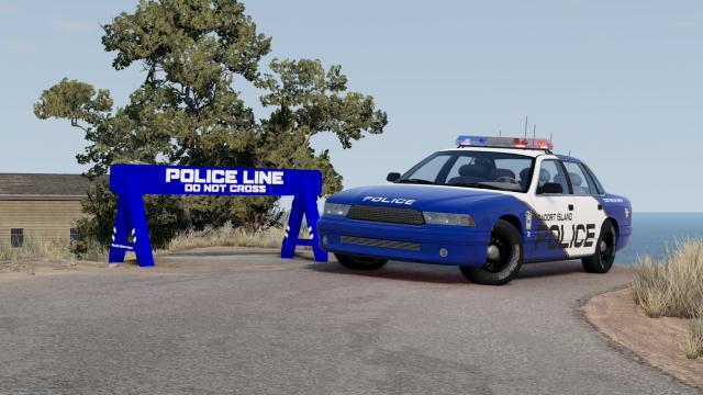 Modern Police Barrier для BeamNG Drive