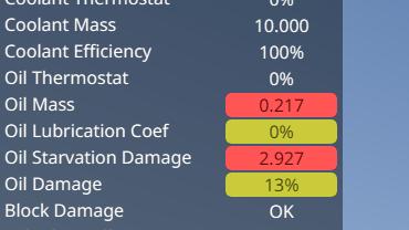 Engine Thermal Info for BeamNG Drive