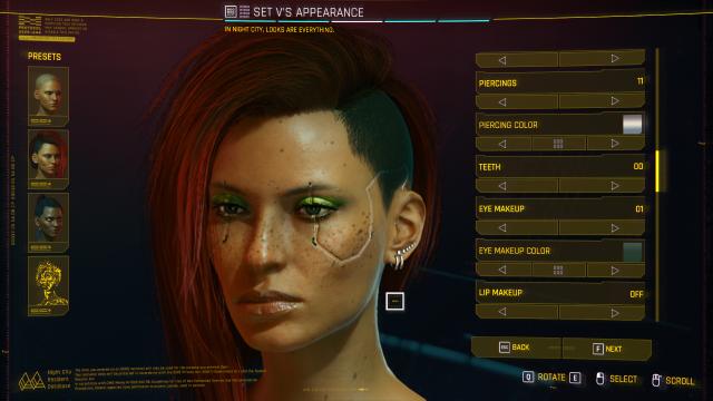 Кастомные цвета для макияжа глаз / Custom Eye Makeup Colors для Cyberpunk 2077