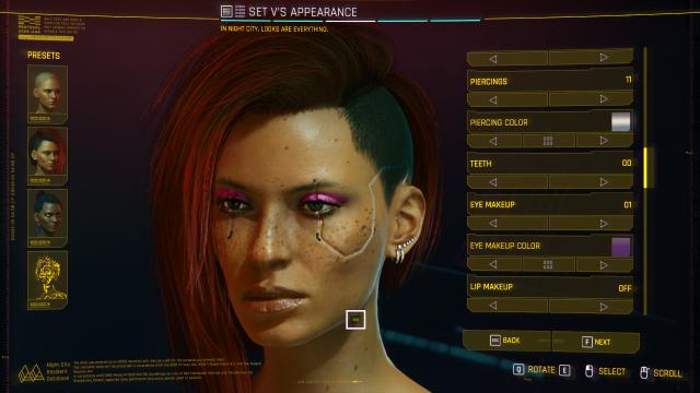 Кастомные цвета для макияжа глаз / Custom Eye Makeup Colors для Cyberpunk 2077