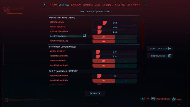 Better Mouse sensitivity and Fov Sliders for Cyberpunk 2077