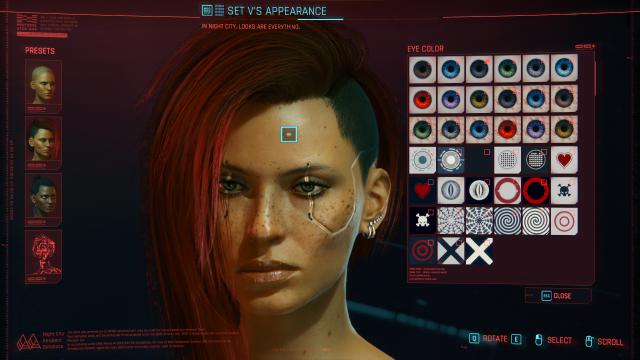 Custom Eye Colors for Cyberpunk 2077