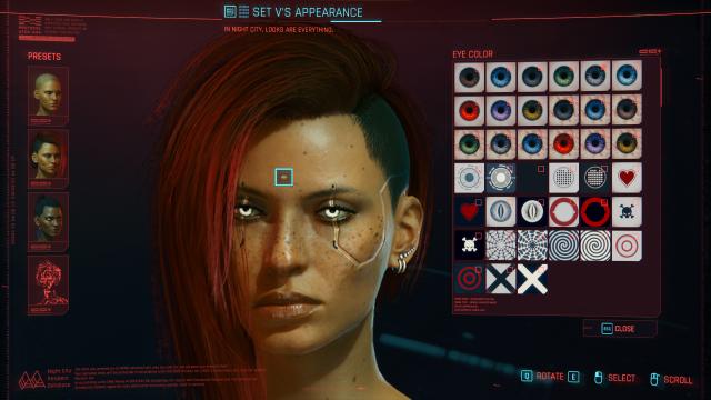 Custom Eye Colors for Cyberpunk 2077