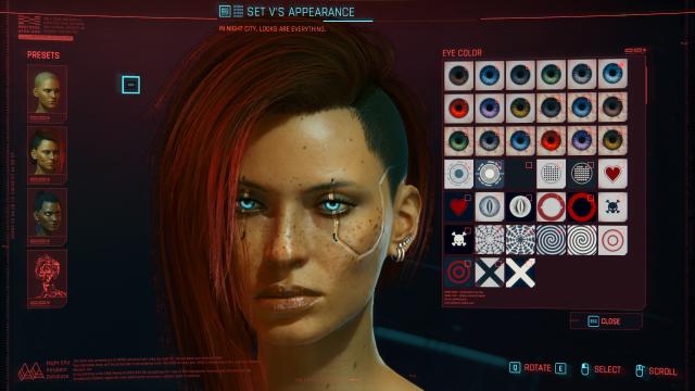 Custom Eye Colors for Cyberpunk 2077