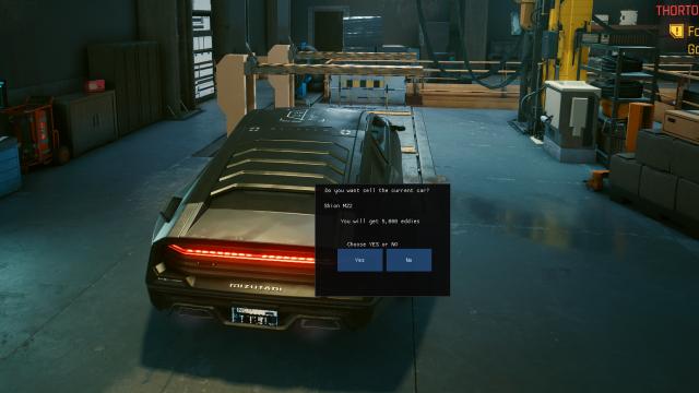 Продажа украденных машин / Sell Stolen Car Mod для Cyberpunk 2077