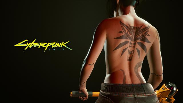Татуировка школы волка / Witcher Wolf Tattoo for Fem V для Cyberpunk 2077