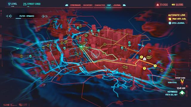Map Street View для Cyberpunk 2077