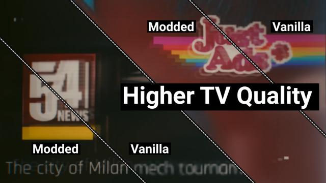 QoL - Higher TV Quality для Cyberpunk 2077