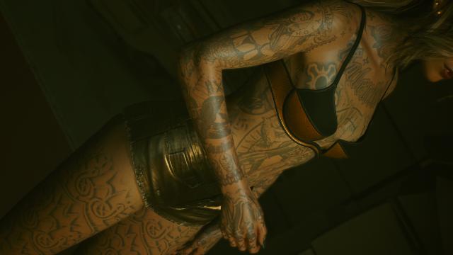 Kala's Valentino Tattoos for Masculine and Feminine V for Cyberpunk 2077
