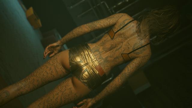 Kala's Valentino Tattoos for Masculine and Feminine V для Cyberpunk 2077