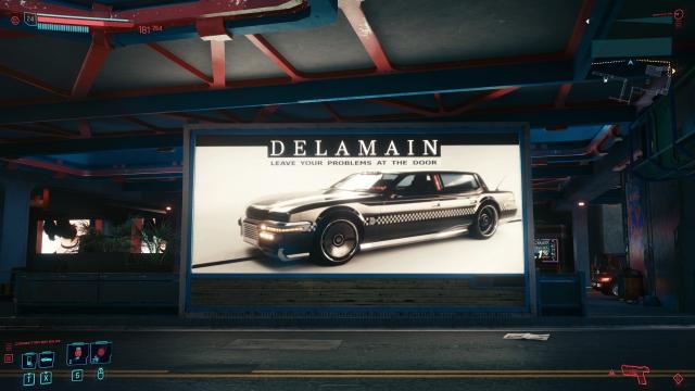 Ретекстур рекламы Delamain / Delamain Ad Retexture для Cyberpunk 2077
