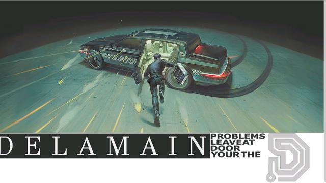 Ретекстур рекламы Delamain / Delamain Ad Retexture для Cyberpunk 2077