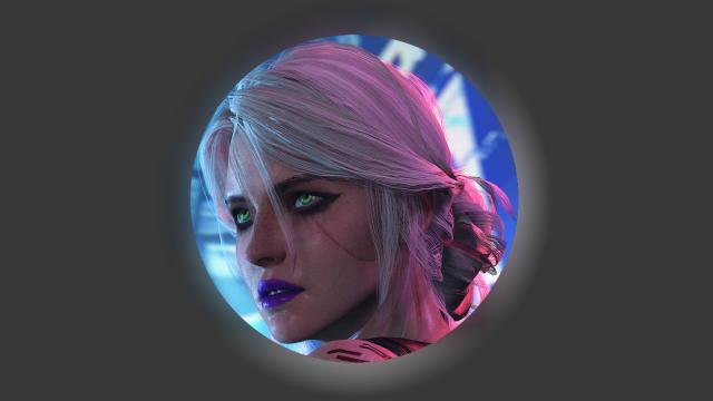 Иконка с Цири / Cyberpunk Ciri icon (round)