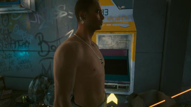 Амулет-пуля только для мужского Ви / Bullet Necklace для Cyberpunk 2077